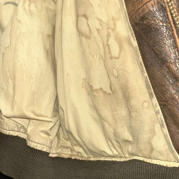 ´Bomber pilot Avirex brown 1987 leather jacket with bomber pilot lining size 44 - Picture 7 of 17